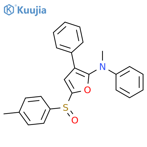 2-Furanamine, N-methyl-5-[(4-methylphenyl)sulfinyl]-N,3-diphenyl- structure