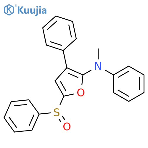 2-Furanamine, N-methyl-N,3-diphenyl-5-(phenylsulfinyl)- structure