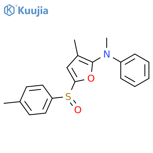 2-Furanamine, N,3-dimethyl-5-[(4-methylphenyl)sulfinyl]-N-phenyl- structure