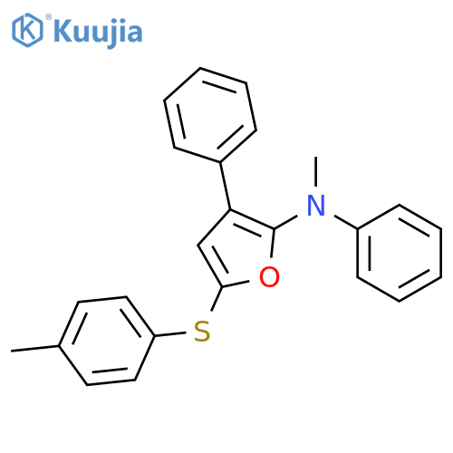 2-Furanamine, N-methyl-5-[(4-methylphenyl)thio]-N,3-diphenyl- structure