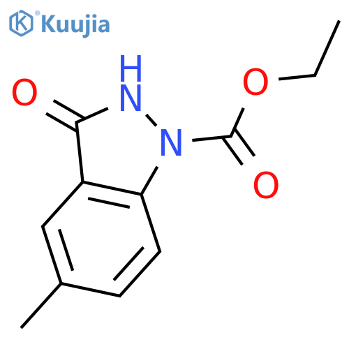 1H-Indazole-1-carboxylic acid, 2,3-dihydro-5-methyl-3-oxo-, ethyl ester structure