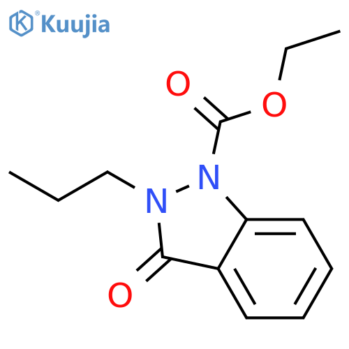 1H-Indazole-1-carboxylic acid, 2,3-dihydro-3-oxo-2-propyl-, ethyl ester structure