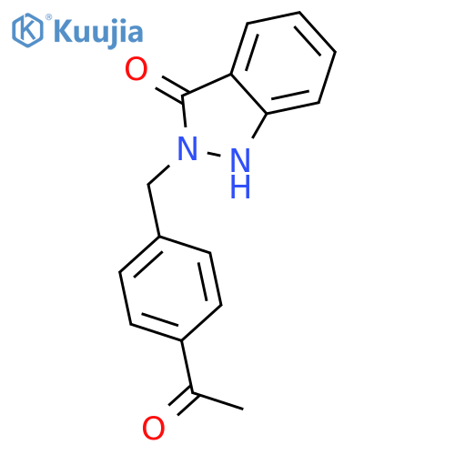 3H-Indazol-3-one, 2-[(4-acetylphenyl)methyl]-1,2-dihydro- structure