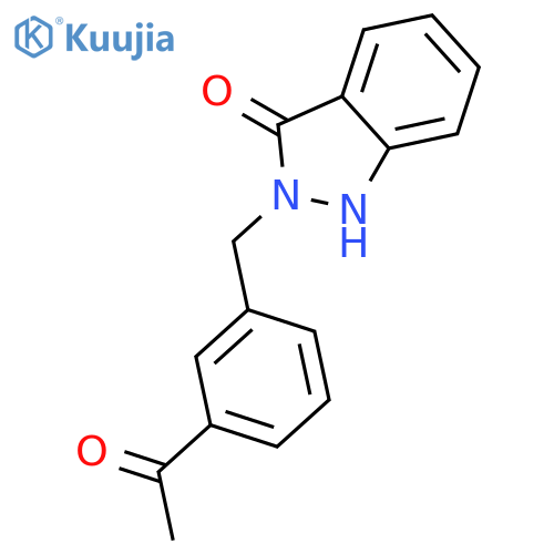 3H-Indazol-3-one, 2-[(3-acetylphenyl)methyl]-1,2-dihydro- structure