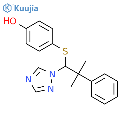 Phenol, 4-[[2-methyl-2-phenyl-1-(1H-1,2,4-triazol-1-yl)propyl]thio]- structure