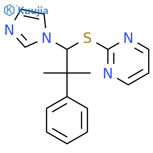 Pyrimidine, 2-[[1-(1H-imidazol-1-yl)-2-methyl-2-phenylpropyl]thio]- structure