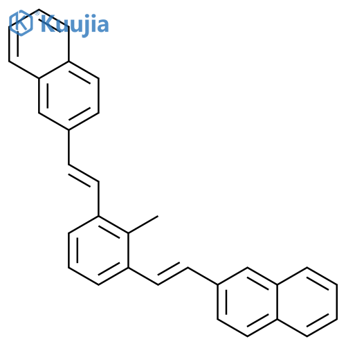 Naphthalene, 2,2'-[(2-methyl-1,3-phenylene)di-2,1-ethenediyl]bis- structure