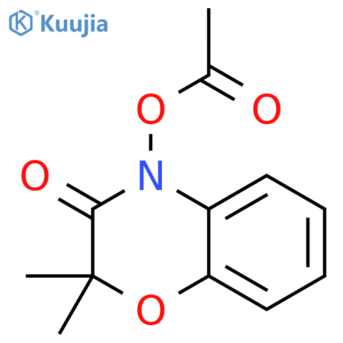 2H-1,4-Benzoxazin-3(4H)-one, 4-(acetyloxy)-2,2-dimethyl- structure