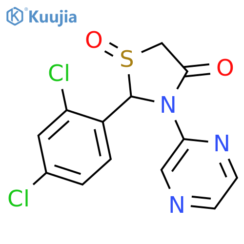 4-Thiazolidinone, 2-(2,4-dichlorophenyl)-3-pyrazinyl-, 1-oxide structure