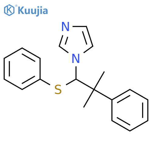 1H-Imidazole, 1-[2-methyl-2-phenyl-1-(phenylthio)propyl]- structure
