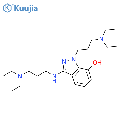 1H-Indazol-7-ol,1-[3-(diethylamino)propyl]-3-[[3-(diethylamino)propyl]amino]- structure