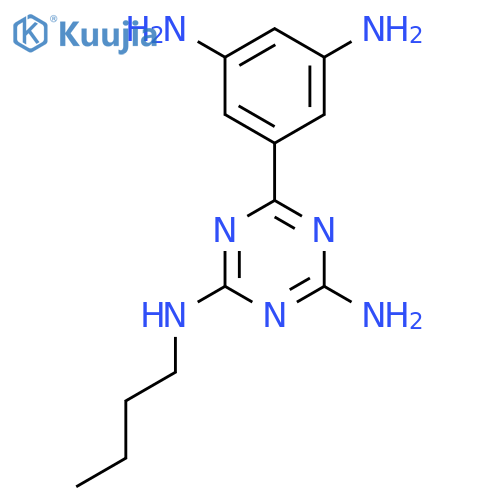 1,3,5-Triazine-2,4-diamine, N-butyl-6-(3,5-diaminophenyl)- structure