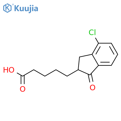 1H-Indene-2-pentanoic acid, 4-chloro-2,3-dihydro-1-oxo- structure