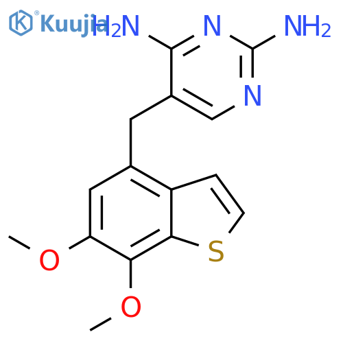 2,4-Pyrimidinediamine, 5-[(6,7-dimethoxybenzo[b]thien-4-yl)methyl]- structure