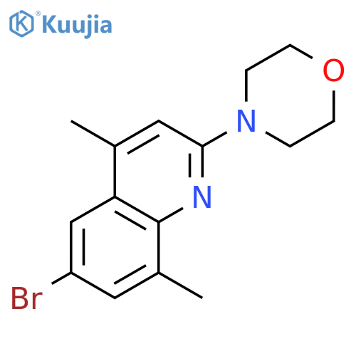 Quinoline, 6-bromo-4,8-dimethyl-2-(4-morpholinyl)- structure