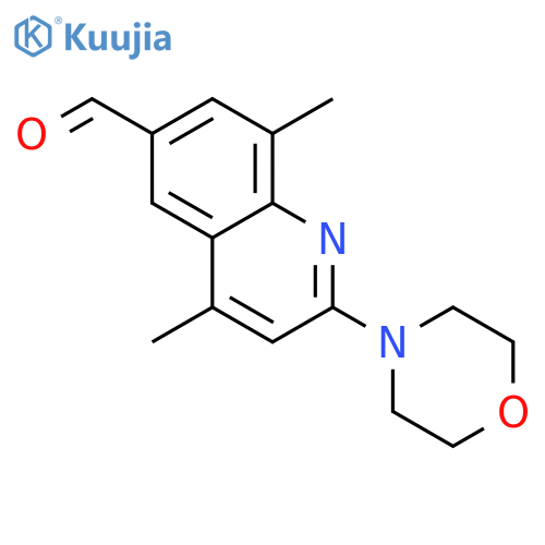 6-Quinolinecarboxaldehyde, 4,8-dimethyl-2-(4-morpholinyl)- structure