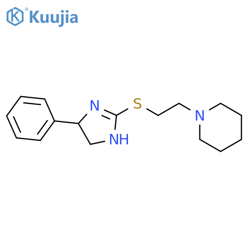 Piperidine, 1-[2-[(4,5-dihydro-4-phenyl-1H-imidazol-2-yl)thio]ethyl]- structure