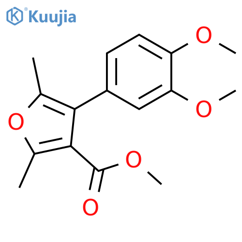 3-Furancarboxylic acid, 4-(3,4-dimethoxyphenyl)-2,5-dimethyl-, methyl ester structure