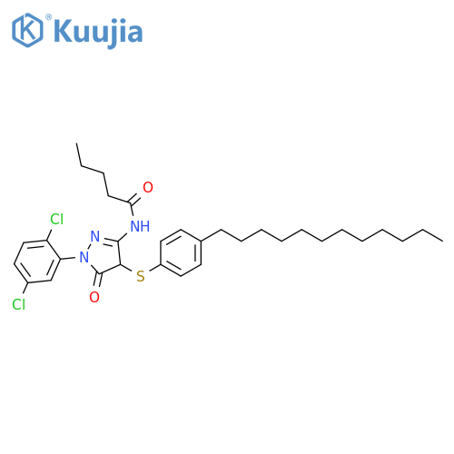 Pentanamide, N-[1-(2,5-dichlorophenyl)-4-[(4-dodecylphenyl)thio]-4,5-dihydro-5-oxo-1H-pyrazol-3-yl]- structure