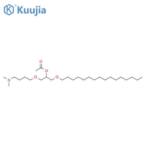 2-Propanol, 1-[4-(dimethylamino)butoxy]-3-(hexadecyloxy)-, acetate(ester) structure