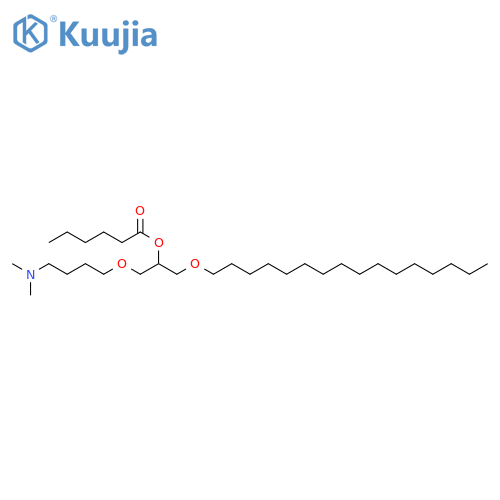Hexanoic acid, 2-[4-(dimethylamino)butoxy]-1-[(hexadecyloxy)methyl]ethyl ester structure