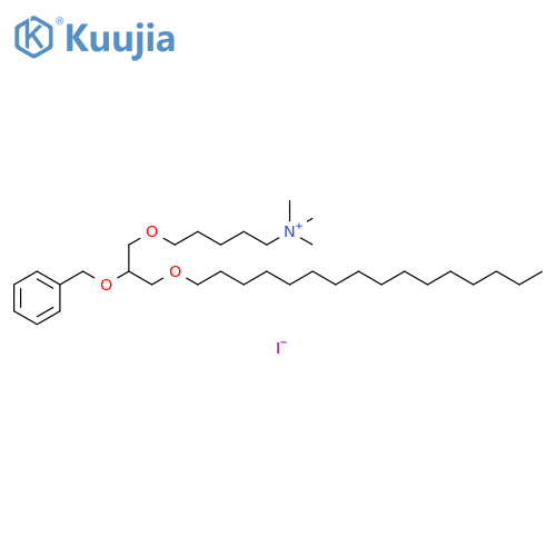 1-Pentanaminium, 5-[3-(hexadecyloxy)-2-(phenylmethoxy)propoxy]-N,N,N-trimethyl-, iodide (1:1) structure