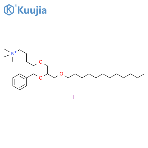 1-Butanaminium, 4-[3-(dodecyloxy)-2-(phenylmethoxy)propoxy]-N,N,N-trimethyl-, iodide (1:1) structure
