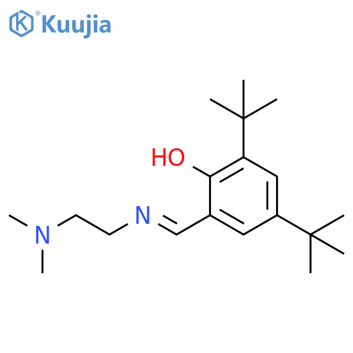 Phenol,2-[(E)-[[2-(dimethylamino)ethyl]imino]methyl]-4,6-bis(1,1-dimethylethyl)- structure