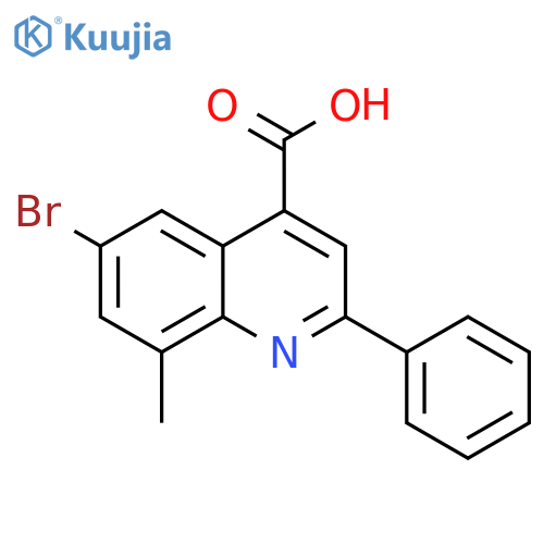 6-Bromo-8-methyl-2-phenylquinoline-4-carboxylic acid structure