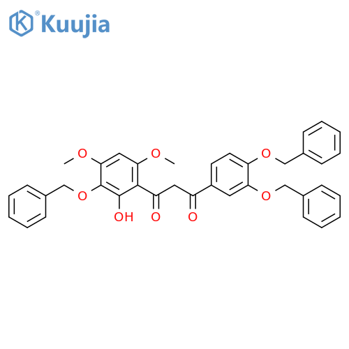 1,3-Propanedione, 1-[3,4-bis(phenylmethoxy)phenyl]-3-[2-hydroxy-4,6-dimethoxy-3-(phenylmethoxy)phenyl]- structure