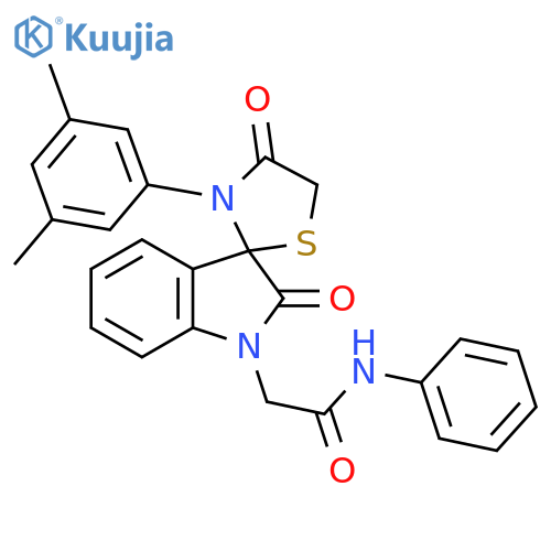 2-3'-(3,5-dimethylphenyl)-2,4'-dioxo-1,2-dihydrospiroindole-3,2'-1,3thiazolidine-1-yl-N-phenylacetamide structure