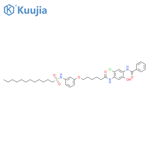 Benzamide, N-[5-chloro-4-[[6-[3-[(dodecylsulfonyl)amino]phenoxy]-1-oxohexyl]amino]-2-hydroxyphenyl]- structure