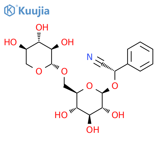 (2S)-phenyl{[6-O-(beta-D-xylopyranosyl)-beta-D-glucopyranosyl]oxy}ethanenitrile structure