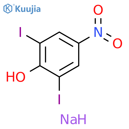 Phenol, 2,6-diiodo-4-nitro-, sodium salt (1:1) structure
