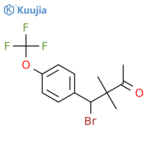 2-Butanone, 4-bromo-3,3-dimethyl-4-[4-(trifluoromethoxy)phenyl]- structure