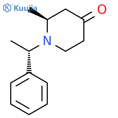 (2S)-2-methyl-1-[(1S)-1-phenylethyl]piperidin-4-one structure