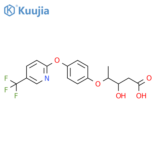 2,5-dideoxy-4-O-(4-{[5-(trifluoromethyl)pyridin-2-yl]oxy}phenyl)pentonic acid structure