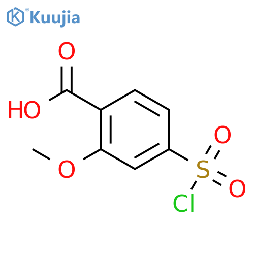 Benzoic acid,4-(chlorosulfonyl)-2-methoxy- structure