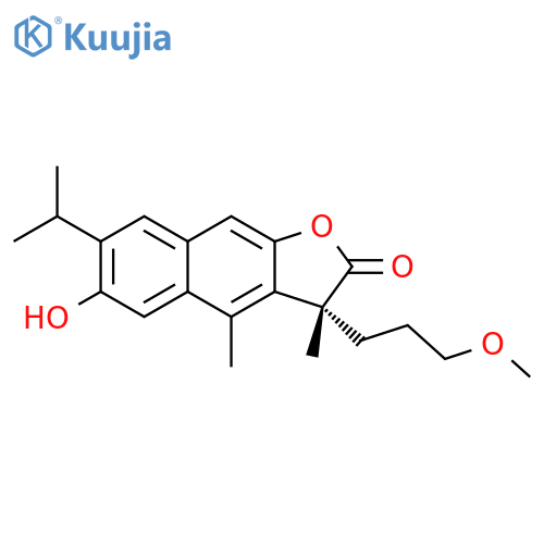 Naphtho[2,3-b]furan-2(3H)-one, 6-hydroxy-3-(3-methoxypropyl)-3,4-dimethyl-7-(1-methylethyl)-, (R)- (9CI) structure