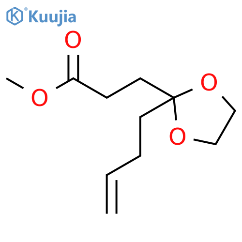 1,3-Dioxolane-2-propanoic acid, 2-(3-butenyl)-, methyl ester structure