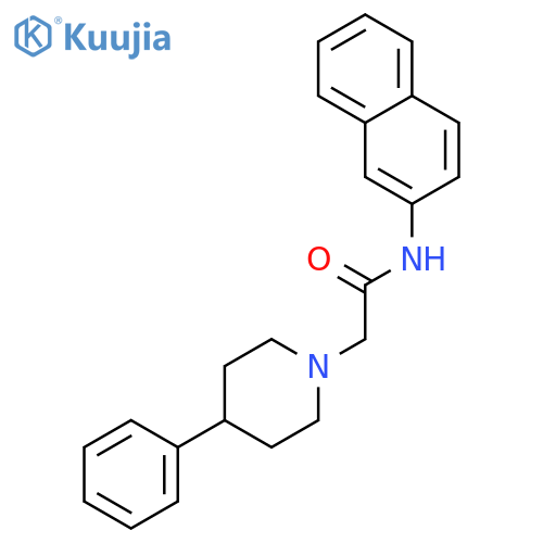 1-Piperidineacetamide, N-2-naphthalenyl-4-phenyl- structure