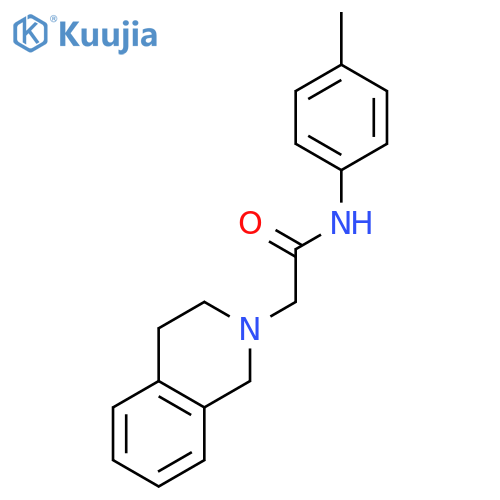 N-(4-methylphenyl)-2-(1,2,3,4-tetrahydroisoquinolin-2-yl)acetamide structure