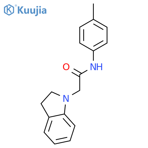 1H-Indole-1-acetamide, 2,3-dihydro-N-(4-methylphenyl)- structure