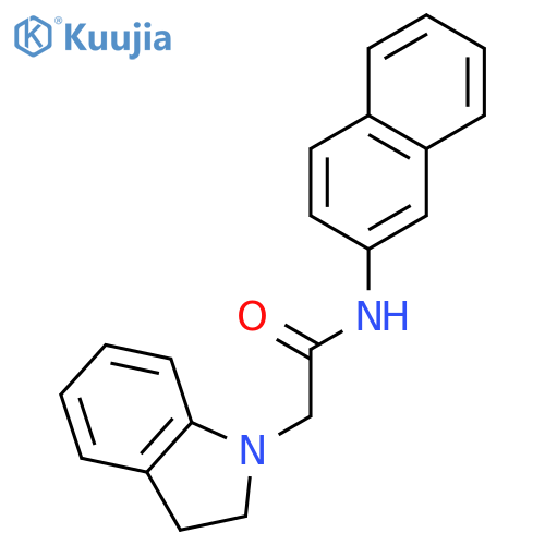 1H-Indole-1-acetamide, 2,3-dihydro-N-2-naphthalenyl- structure