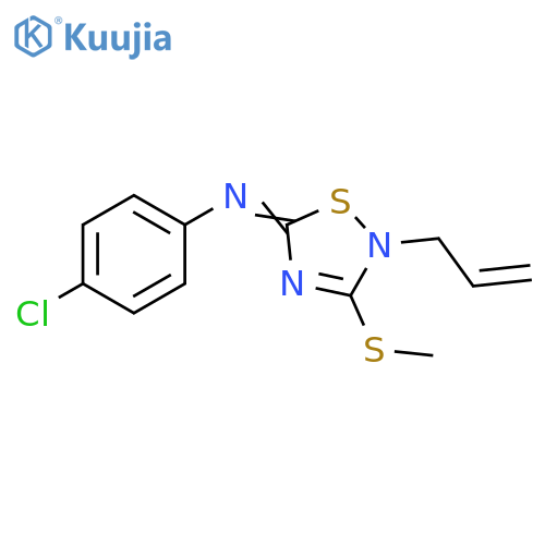 Benzenamine, 4-chloro-N-[3-(methylthio)-2-(2-propen-1-yl)-1,2,4-thiadiazol-5(2H)-ylidene]- structure