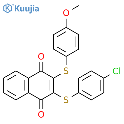 1,4-Naphthalenedione,2-[(4-chlorophenyl)thio]-3-[(4-methoxyphenyl)thio]- structure