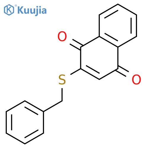 1,4-Naphthalenedione, 2-[(phenylmethyl)thio]- structure