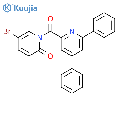 2(1H)-Pyridinone, 5-bromo-1-[[4-(4-methylphenyl)-6-phenyl-2-pyridinyl]carbonyl]- structure