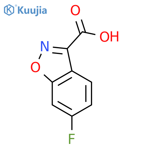 6-fluoro-1,2-benzoxazole-3-carboxylic acid structure
