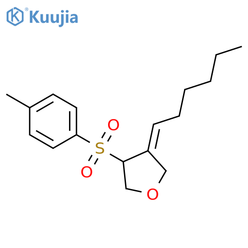 Furan, 3-hexylidenetetrahydro-4-[(4-methylphenyl)sulfonyl]-, (E)- structure